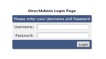 DirectAdmin login pagina